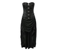 Women's Sleeveless Bustier Dress, Sexy Gothic Irregular Chic Costume Halloween Medieval Steampunk Large Size Casual Fashion Dresses Court Renaissance Victorian Carnival Cosplay