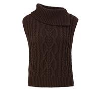 Women's Sleeveless Cable Knit Jumper s.Oliver Marron 44
