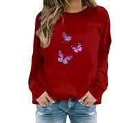 Womens Sleeveless Hoodie Plain Black Hoodie End Of Year Gifts for Women Active Workout Women's Butterfly Print Casual Fashion Sweatshirt Top (Wine-5, S) Promotion Sale Clearance