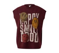Women's Sleeveless Jacquard Pattern Knit Top QS Rouge M