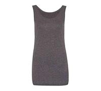 Womens Sleeveless Scoop Neck Vest Ladies Plain Stretchy Casual Wear Tank Top Shirt