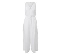 Women's Sleeveless V-Neck and Ruched Jumpsuit s.Oliver Blanc 48