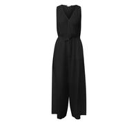 Women's Sleeveless V-Neck and Ruched Jumpsuit s.Oliver Noir 46