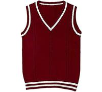 Women's Sleeveless Vest Sweater Plain Argyle Print V Neck Pullover Knitted Tank 2025 Fall Winter Lattice Cotton Polyester Regular Solid Top