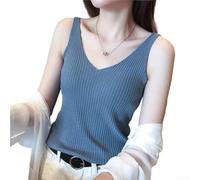 Women's Sleeveless Vest, V-Neck Knitted Camisole