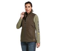 Women's sleeveless waterproof hooded jacket Ariat Rebar DuraCanvas Marron S