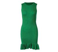 Women's Sleeveless Work Dresses Office Business Wrap Pencil Bodycon Dress Cocktail Party Summer Casual Pullover Solid Sexy Mini Dress Green