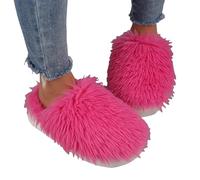Women's Slide Slipper Memory Foam Fluffy Men's Cartoon Thick Print Slippers Comfy Faux Shearling Indoor House Shoes Men Women
