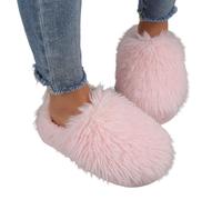 Women's Slide Slipper Memory Foam Fluffy Men's Cartoon Thick Print Slippers Comfy Faux Shearling Indoor House Shoes Men Women