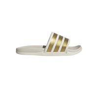 adidas Women's ADILETTE COMFORT 2.0 SLIDES, off white/gold met./chalk white, 10 UK