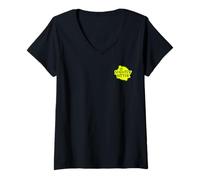 Women's Slightly Bitter Funny Retro Lemon Quote V-Neck T-Shirt