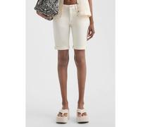 Women's Slim Fit Denim Bermuda Shorts with Five Pockets QS Beige 44