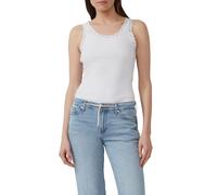 Women's Slim Fit Lace Ribbed Vest s.Oliver Blanc 46