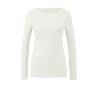 Women's Slim Fit Long Sleeve Cotton Boat Neck T-shirt s.Oliver Beige 48