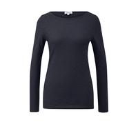 Women's Slim Fit Long Sleeve Cotton Boat Neck T-shirt s.Oliver Bleu 46