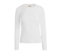 Women's slim fit long sleeve t-shirt with embroidered logo Guess Blanc S