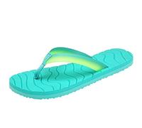 Women's Slim Flip Flops Flat Colorful Non Slip Soft Sole Slip On T Strap Clip Toe Sandal Beach Open Toe Breathable Herringbone Slipper Summer Home Bathroom Cute Walking Outside (Green, 6.5)