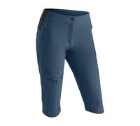 Women's Slim Hiking Trousers Maier Sports Capri Vario Bleu 40