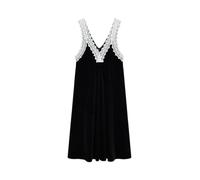 Women's Slim Sleeveless Long V-Neck Suspender Dress, Flowing A-Line Everyday Midi Dress 1 M