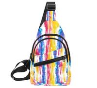 Women's Sling Backpack, Abstract Colorful tie dye (2)