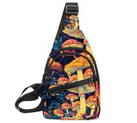 Women's Sling Backpack, Fantasy Magic Funny Mushrooms (2)