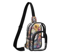 Womens Sling Purse Crossbody Side Backpack for Man Dia De Los Muertos Mexican
