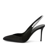 Women's Slingback High Heels Luxury Crystal Rhinestones Pointed Toe Dress Shoes Fashion Closed Toe Office Party Wedding Stiletto Heel,Black,11 UK