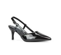 Women's Slingback Sandal Pumps Ladies Black Patent Pointed Toe Dress Party Stiletto Heel Wedding Court Shoes Size 3