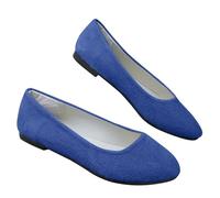 Women's Slip-On Ballet Flats Flat Loafers Comfortable Elegant Flat Shoes Low Shoes Classic Plain Dance Shoes Casual Style Super Soft Comfort Summer Shoes for Business and Leisure, blue, 9 UK