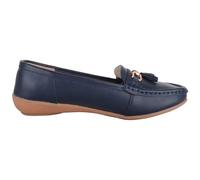 Slip On Casual Leather Loafer / Deck / Boat Shoes / Sandals ABSOLUTE FOOTWEAR Navy 4