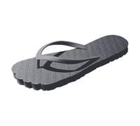Women's Slip On Flip Flops with Yoga Mat Sole, Anti-Slip Comfort Open Toe Thong Sandals Summer Lightweight Comfortable Platform Slides for Beach Holiday, Poolside and Outdoor Parties Grey