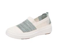 Women's Slip On Loafers Breathable Knit Mesh Flat Sports Shoes Breathable | Laceless Easy On Off Walking Flats for Daily Wear, Travel, Commuting, Shopping, Work, Office, Weekend, Indoor and Outdoor