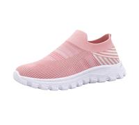 Womens Slip on Mesh Trainers Size 4.5 Comfy Orthopedic Breathable Non-Slip Sneakers Fashion New Platform Cushioning Walking Shoes Lightweight Soft Elastic Height Increasing Running Shoes for Outdoor