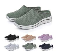 Women's Slip-On Mesh Walking Shoes Summer Breathable Closed Toe Slippers Lightweight Arch Support Mule Sneakers for Indoor Outdoor Beach Yoga Multiple Colors
