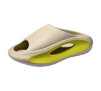 Womens Slip On Open Toe Mules - Mens Lightweight Sliders - Hollow Out Outdoor Sliders Fish Mouth Shoes Color Block Handsome Mules Thick Bottom Bathroom Slippers Fashion Walking Footwear
