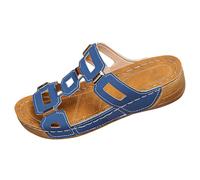 Womens Slip On Sandals Backless Low Wedge Open Toe Mules,Casual Slides Women,Metal Accent Slides,Breathable Cut Out Strap Slide,Non Slip Solid Colour Sandals,Daily Indoor & Outdoor Wear