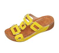 Womens Slip On Sandals Backless Low Wedge Open Toe Mules,Casual Slides Women,Metal Accent Slides,Breathable Cut Out Strap Slide,Non Slip Solid Colour Sandals,Daily Indoor & Outdoor Wear