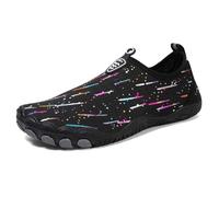 Womens Slip On Trainers Air Cushion Athletic Sneakers Minimalist Lightweight Non Tennis Shoes Waterproof Rain Boots Summer Sport Outdoor Fitness Black