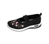 Womens Slip On Trainers Casual Non-Slip Low Top Solid Color Sneakers Soft Sole Running Shoes Breathable Mesh Orthopedic Shoes Lightweight Wide Fit Wedge Trainers Round Toe Walking Shoes