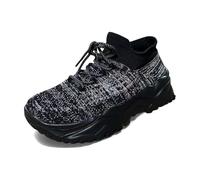 Womens Slip On Trainers Ladies Breathable Sneakers with Memory Foam Platform Classic Casual Dad Shoes Streetwear Sparkly Wide Fit for Spring Summer, Hiking Trekking Dark Gray