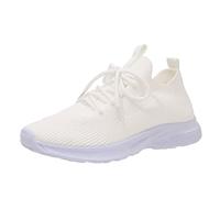 Womens Slip On Trainers Ladies Breathable Sneakers with Memory Foam Platform Classic Walking Tennis Travel Shoes Air Cushion Arch Support Running Workout Casual Gym Beige