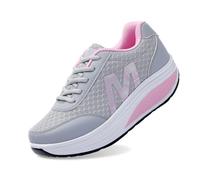 Womens Slip On Trainers Trail Running Sneakers with Memory Foam Comforble Walking Shoes Casual Dad Streetwear for Flat Feet Plantar Fasciitis UK Size Grey