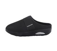 Womens Slip On Trainers Walking Shoes Orthopedic for Women Lightweight Non Tennis Chunky Colorful Lifestyle Sneakers Summer Sport Outdoor UK Size Black