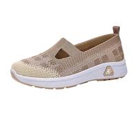 Women's Slip On Trainers with Memory Foam,Ladies Breathable Mesh Walking Running Shoes,Hand Free Running Shoes,Provides Grip,Provides Cushioning,for Busy Mornings Or When Going Out Coffee