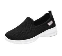 Women's Slip On Trainers with Memory Foam,Lightweight Walking Sneakers,Soft Mesh Gym Workout Sneakers,Provides Grip,Keeps You Dry and Cool,for Walking Commute Driving Black
