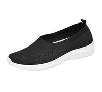 Women's Slip On Trainers with Memory Foam,Memory Foam Sneakers Tennis,Slip in Free Up Hands Shoes,Provides Cushioning,Keeps You Dry and Cool,for Walking Gym Commute Driving Black