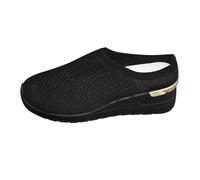 Womens Slip On Wedge Sneakers Platform Walking Shoes Knit Mesh Trainers Casual Solid Color Thick Sole Lightweight Loafers Non Slip Pump Footwear Fashion New Black