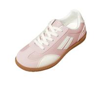 Womens Slip Trainers Air Cushion Athletic Sneakers with Memory Foam Mesh Sport Shoes Casual Dad Streetwear Sparkly Wide Fit Women's for Size Light Pink