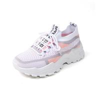 Womens Slip Trainers air Cushion Athletic Sneakers Zero Drop Sole Shoes Lightweight Non Tennis Casual dad Streetwear Arch Support Running Women's for Size Pink