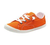 Womens Slip Trainers Lace-up Casual Shoes Zero Drop Sole Lightweight Comfortable Wedge Dad Streetwear Water Beach Workout Gym Orange